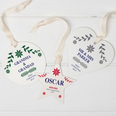 personalised grandparents first christmas bauble collection 2