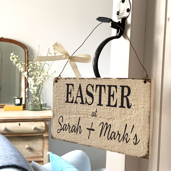 Personalised Vintage Style Easter Sign