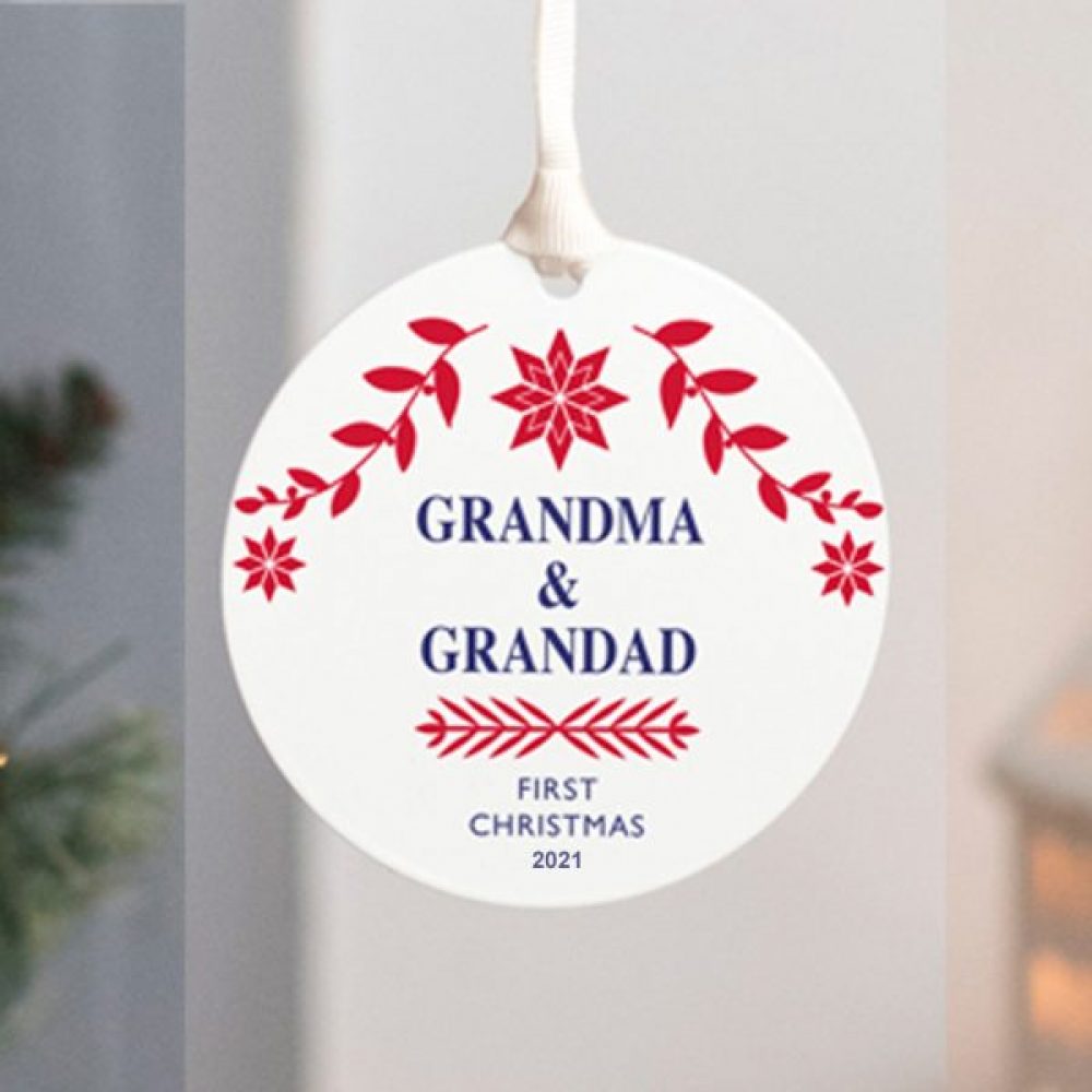 Grandparents First Christmas Bauble 2021