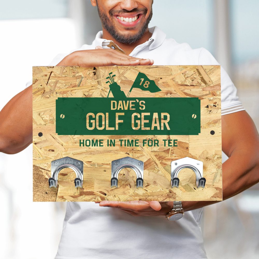 Personalised Golf Gear Storage Hooks