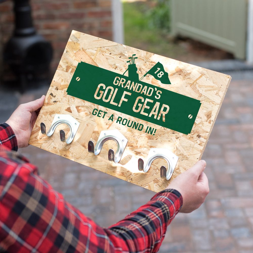 Personalised Golf Gear Storage Hooks
